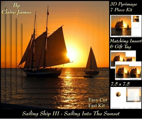 Boats - Sailing Ship 3 - Pyrimage/Pyramid + Insert & Tag