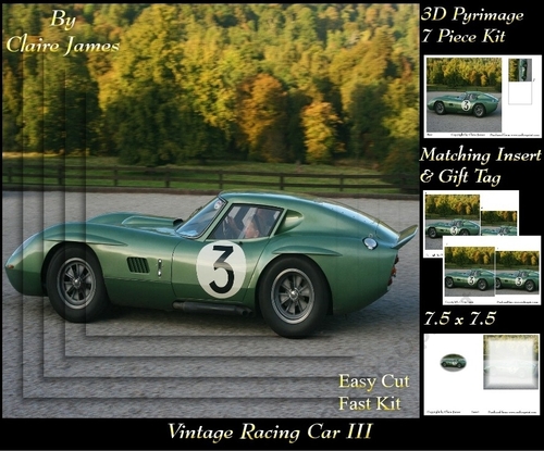 Sport - Vintage Racing Car 3 - Pyrimage/Pyramid + Insert & Tag