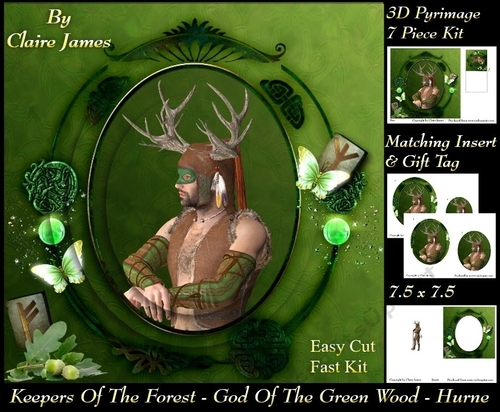 Keepers Of The Forest - God of The Green Wood (Hurne)- Pyrimage/Pyramid + Insert & Tag
