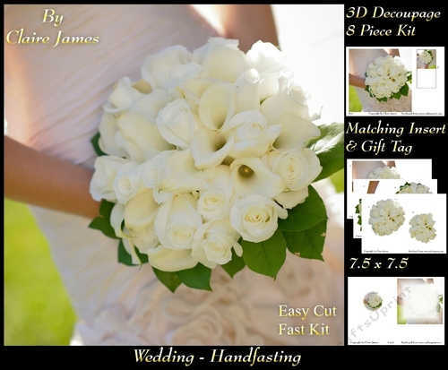 Tying The Knot - Weddings & Handfastings - 3D Decoupage + Matching Insert & Tag 