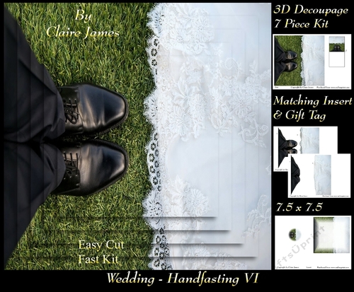 Tying The Knot 6 - Weddings & Handfastings - 3D Decoupage + Matching Insert & Tag 