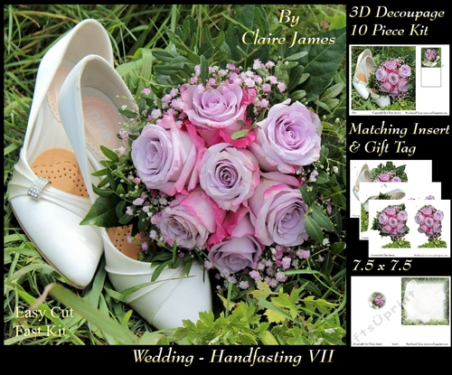 Tying The Knot 7 - Weddings & Handfastings - 3D Decoupage + Matching Insert & Tag 