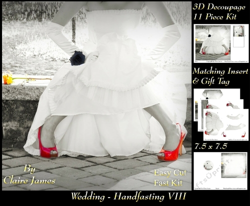 Tying The Knot 8 - Weddings & Handfastings - 3D Decoupage + Matching Insert & Tag 