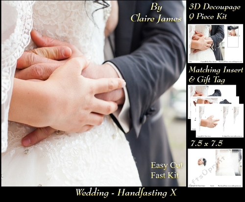 Tying The Knot 10 - Weddings & Handfastings - 3D Decoupage + Matching Insert & Tag 
