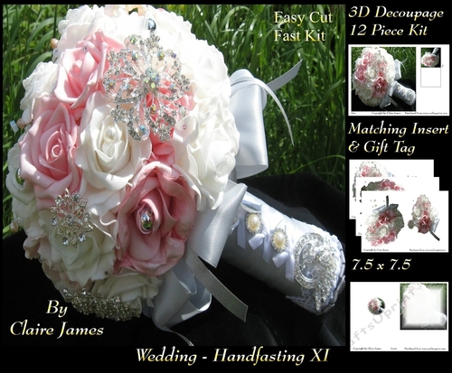 Tying The Knot 11 - Weddings & Handfastings - 3D Decoupage + Matching Insert & Tag 