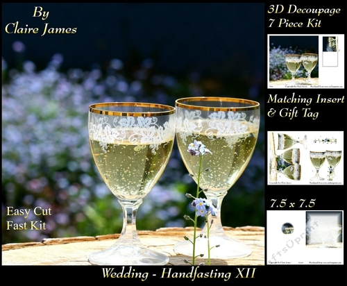 Tying The Knot 12 - Weddings & Handfastings - 3D Decoupage + Matching Insert & Tag 