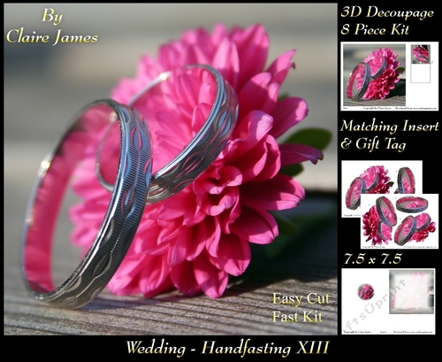 Tying The Knot 13 - Weddings & Handfastings - 3D Decoupage + Matching Insert & Tag 