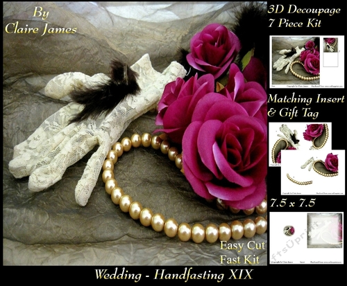 Tying The Knot 19 - Weddings & Handfastings - 3D Decoupage + Matching Insert & Tag 