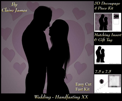 Tying The Knot 20 - Weddings & Handfastings - 3D Decoupage + Matching Insert & Tag 
