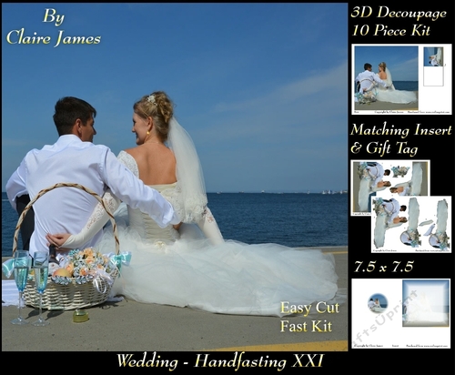 Tying The Knot 21 - Weddings & Handfastings - 3D Decoupage + Matching Insert & Tag 