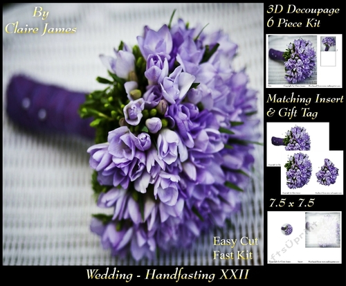 Tying The Knot 22 - Weddings & Handfastings - 3D Decoupage + Matching Insert & Tag 