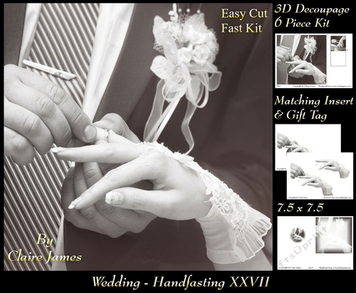 Tying The Knot 27 - Weddings & Handfastings - 3D Decoupage + Matching Insert & Tag 