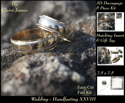 Tying The Knot 28 - Weddings & Handfastings - 3D Decoupage + Matching Insert & Tag 