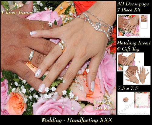 Tying The Knot 30 - Weddings & Handfastings - 3D Decoupage + Matching Insert & Tag 