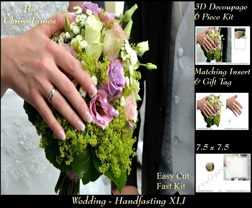 Tying The Knot 41 - Weddings & Handfastings - 3D Decoupage + Matching Insert & Tag 