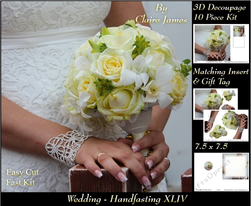Tying The Knot 44 - Weddings & Handfastings - 3D Decoupage + Matching Insert & Tag 