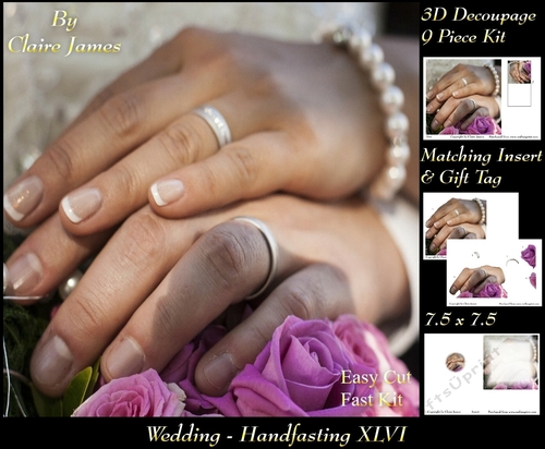 Tying The Knot 46 - Weddings & Handfastings - 3D Decoupage + Matching Insert & Tag 