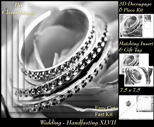 Tying The Knot 47 - Weddings & Handfastings - 3D Decoupage + Matching Insert & Tag 