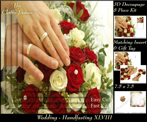 Tying The Knot 48 - Weddings & Handfastings - 3D Decoupage + Matching Insert & Tag 