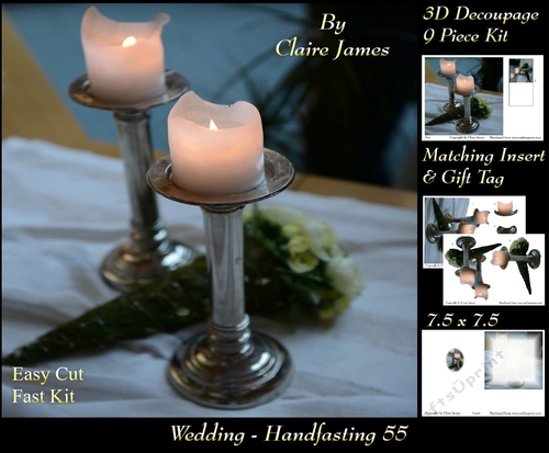 Tying The Knot 55 - Weddings & Handfastings - 3D Decoupage + Matching Insert & Tag 