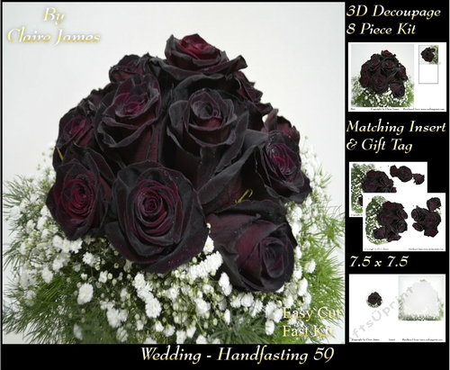 Tying The Knot 59 - Weddings & Handfastings - 3D Decoupage + Matching Insert & Tag 