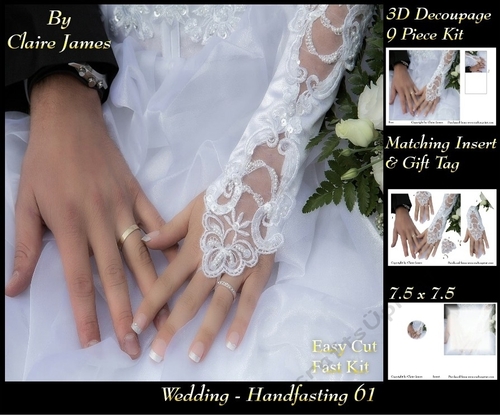 Tying The Knot 61 - Weddings & Handfastings - 3D Decoupage + Matching Insert & Tag 