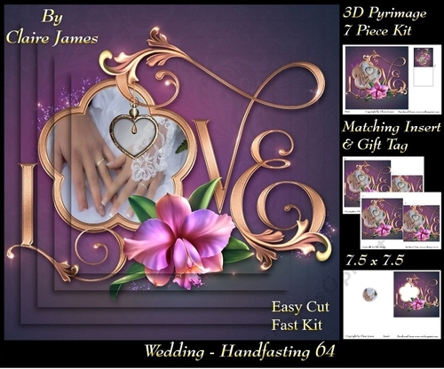 Tying The Knot 64 - Weddings & Handfastings - Pyrimage/pyramid + Matching Insert & Tag 