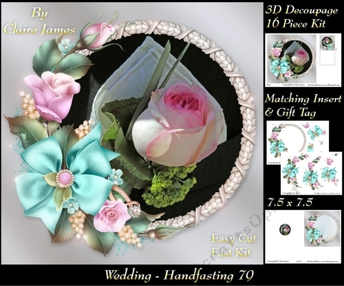 Tying The Knot 79 - Weddings & Handfastings - 3D Decoupage + Matching Insert & Tag 