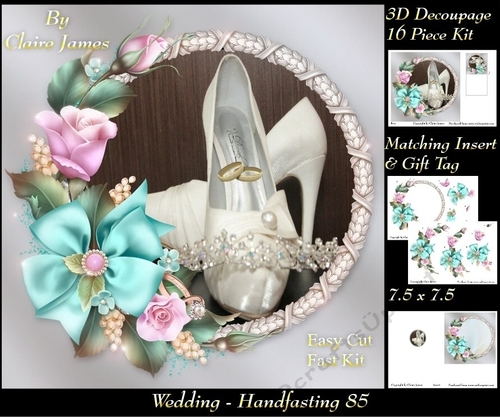 Tying The Knot 85 - Weddings & Handfastings - 3D Decoupage + Matching Insert & Tag 