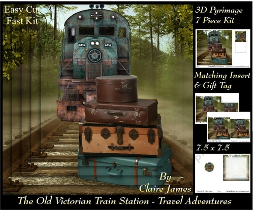 The Old Victorian Train Station 23 - Travel Adventures - Pyrimage/ pyramid + Insert & Tag