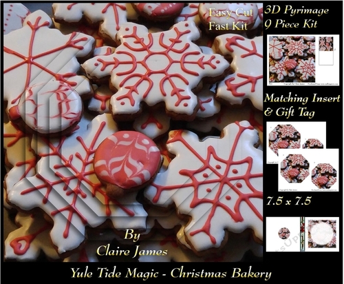 Yule Tide Magic - Christmas Bakery - Pyrimage/pyramid Easy Cut Fast kit + Insert & Gift Tag