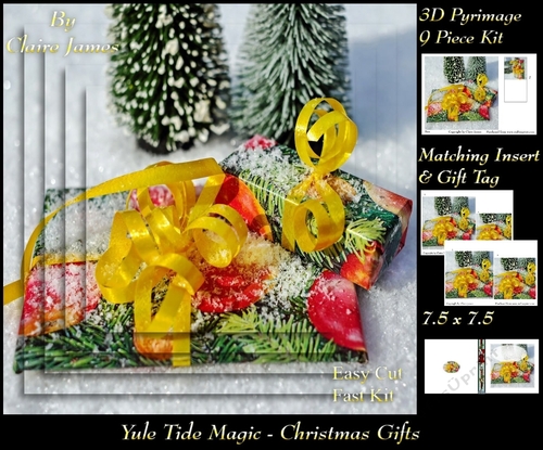 Yule Tide Magic - Christmas Gifts - Pyrimage/pyramid Easy Cut Fast kit + Insert & Gift Tag