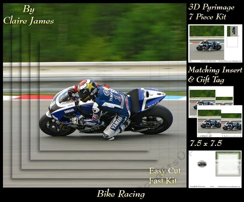 Sport - Bike Racing - 3D Pyrimage + Insert & Tag