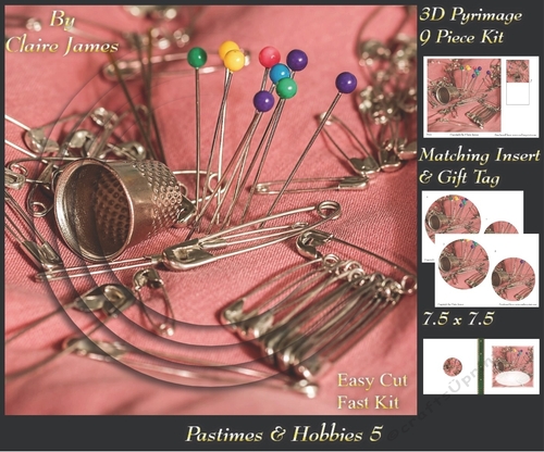 Past Times & Hobbies - Vintage Sewing - Pyrimage/Pyramid + Insert & Tag