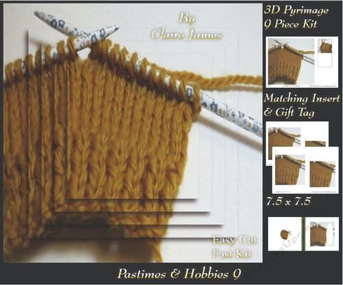 Past Times & Hobbies - Knitting - Pyrimage/Pyramid + Insert & Tag