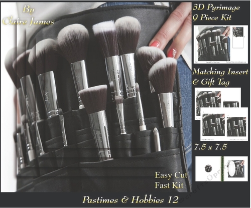 Past Times & Hobbies - Make-Up Artist Kit - Pyrimage/Pyramid + Insert & Tag