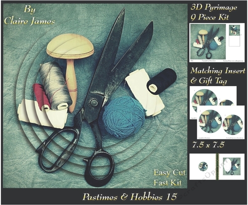 Past Times & Hobbies - Vintage Darning Kit  - Pyrimage/Pyramid + Insert & Tag