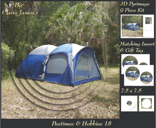 Past Times & Hobbies - Camping - Pyrimage/Pyramid + Insert & Tag