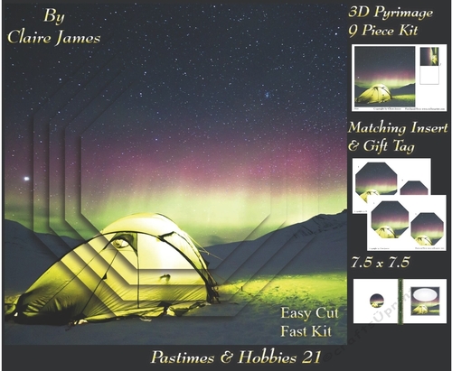 Past Times & Hobbies - Camping - Pyrimage/Pyramid + Insert & Tag