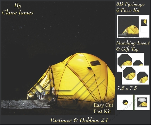 Past Times & Hobbies - Camping Night - Pyrimage/Pyramid + Insert & Tag
