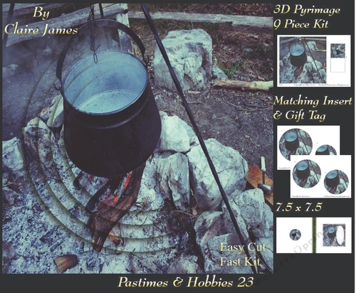 Past Times & Hobbies - Bushcraft Cooking Kit - Pyrimage/Pyramid + Insert & Tag