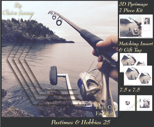 Past Times & Hobbies - Fishing - Pyrimage/Pyramid + Insert & Tag