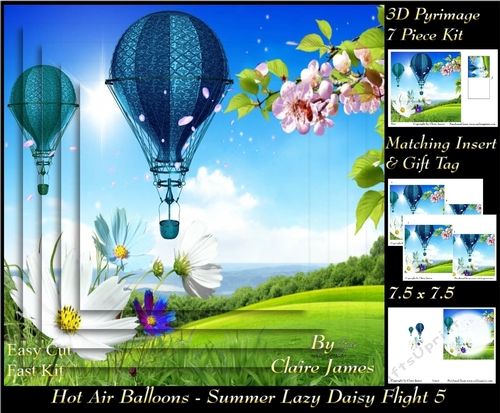 Hot Air Balloons - Balloon Daisy Flight 5 - Pyrimage/Pyramid + Insert & Tag