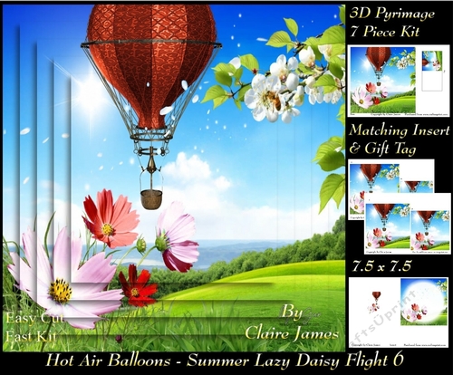 Hot Air Balloons - Balloon Daisy Flight 6 - Pyrimage/Pyramid + Insert & Tag