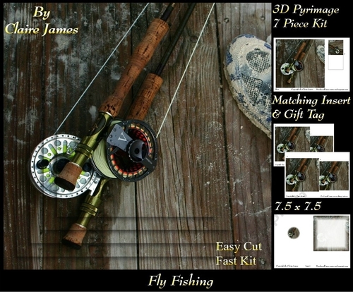 Sport - Fly Fishing - 3D Pyrimage + Insert & Tag
