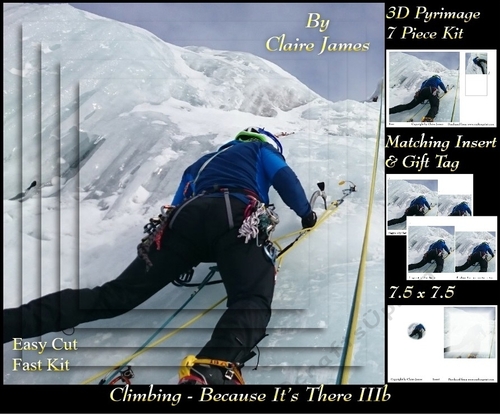 Sport - Climbing - Because Its There - 3D Pyrimage + Insert & Tag
