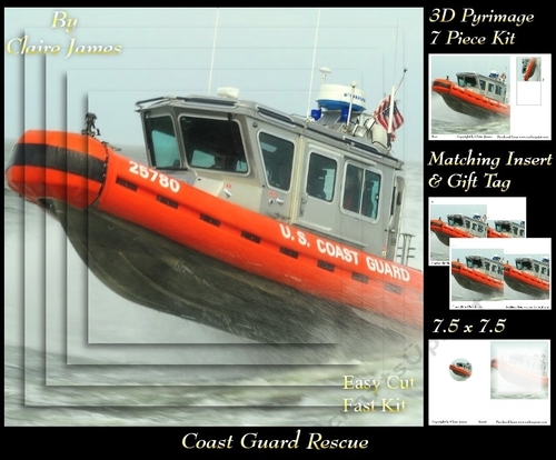Boats - Coast Guard Rescue - Pyrimage/Pyramid + Insert & Tag