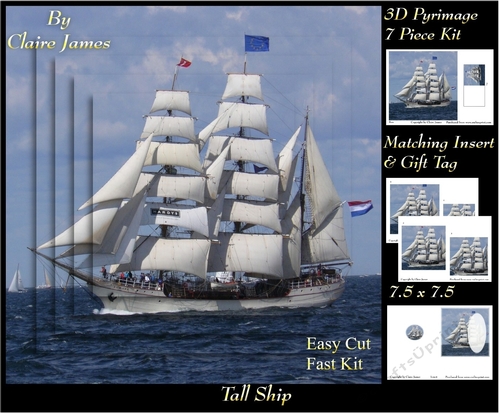 Boats - Tall Ship 3 - Pyrimage/Pyramid + Insert & Tag