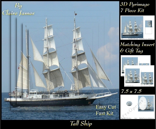 Boats - Tall Ship 4 - Pyrimage/Pyramid + Insert & Tag