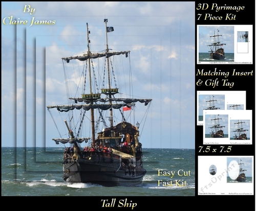 Boats - Tall Ship 7 - Pyrimage/Pyramid + Insert & Tag